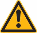 Warnschild Aluminium,SL 200 mm Warnung vor,einer Gefahrenstelle - SafetyMarking