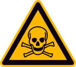Warnschild Folie,SL 100 mm Warnung vor,giftigen Stoffen - SafetyMarking