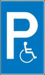 Parkplatzschild Alu,B400xH600 mm,Nur für Behinderte - SafetyMarking
