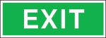 Fluchtwegschild Alu,B300xH105 mm,Exit - langnachleuchtend