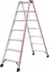 Stufenstehleiter beids,2x7 Stufen AH 2,62m,HYMER