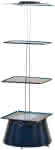 Drehturm leer, blau H1600xD880 mm für Magazine T255 mm