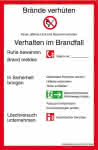 Verbotsschild Aluminium,B200xH300 mm,Brandschutzverordnung - BRD