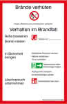 Verbotsschild Kunststoff,B200xH300 mm,Brandschutzverordnung - BRD