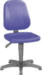 Bimos Arbeitsstuhl,9650-CI02 Unitec 1,Sitzhöhe 440-620 mm - mit Gleiter, Stoff blau