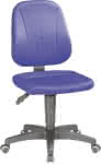 Bimos Arbeitsstuhl,9653-CI02 Unitec 2,Sitzhöhe 440-620 mm - mit Rollen, Stoff blau