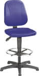 Bimos Arbeitsstuhl,9651-CI02 Unitec 3,Sitzhöhe 580-850 mm - mit Gleiter, Stoff blau