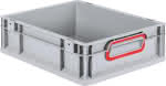 EuroBox 412,400x300x120mm,Griffe geschl.,grau/rot,BxTxH 400x300x120 - allit
