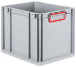 EuroBox 432,400x300x320mm,Griffe geschl.,grau/rot,BxTxH 400x300x320 - allit