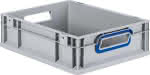 EuroBox 412,400x300x120mm,Griffe offen,grau/blau,BxTxH 400x300x120 - allit