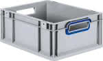 EuroBox 417,400x300x170mm,Griffe offen,grau/blau,BxTxH 400x300x170 - allit