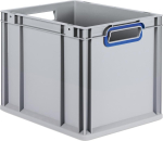 EuroBox 432,400x300x320mm,Griffe offen,grau/blau,BxTxH 400x300x320 - allit