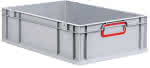 EuroBox 617,600x400x170mm,Griffe geschl.,grau/rot,BxTxH 600x400x170 - allit