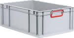 EuroBox 622,600x400x220mm,Griffe geschl.,grau/rot,BxTxH 600x400x220 - allit