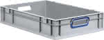 EuroBox 612,600x400x120mm,Griffe offen,grau/blau,BxTxH 600x400x120 - allit