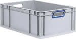 EuroBox 622,600x400x220mm,Griffe offen,grau/blau,BxTxH 600x400x220 - allit