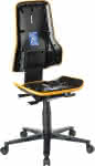 Bimos Arbeitsstuhl,ESD Neon 2, orange,Sitzhöhe 450-620 mm - mit Rollen, ohne Polster