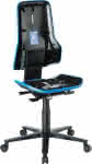 Bimos Arbeitsstuhl,ESD Neon 2, blau,Sitzhöhe 450-620 mm - mit Rollen, ohne Polster