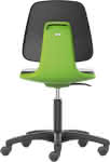 Bimos Arbeitsstuhl,Labsit 2, K-Leder grün,Sitzhöhe 450-650 mm - mit Rollen