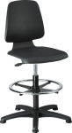 Bimos Arbeitsstuhl,Labsit 3, K-Leder weiß,Sitzhöhe 520-770 mm