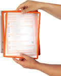 Sichttafelsystem,orange, VE: 1 SET