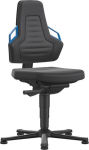 Bimos Arbeitsstuhl,Nexxit 1 Griff blau,Sitzhöhe 450-600 mm - Kst. schwarz,mit Gleiter