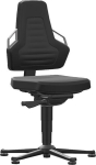 Bimos Arbeitsstuhl,Nexxit 1 Griff grau,Sitzhöhe 450-600 mm - Kst. schwarz,mit Gleiter