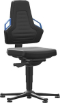 Bimos Arbeitsstuhl,Nexxit 1 Griff blau,Sitzhöhe 450-600 mm - Supertec schw.,m. Gleiter