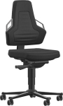 Bimos Arbeitsstuhl,Nexxit 2 Griff grau,Sitzhöhe 450-600 mm - Stoff schwarz,mit Rollen