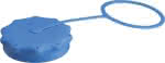 Weithals-Verschraubung,HDPE blau,für Außen-D 105 mm