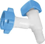 Ablasshahn Profi,HD-PE/LD-PE blau/natur
