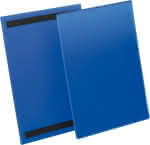 Etikettentasche,B210xH297 mm A4 hoch,blau, magnetisch - VE 50 Stück