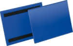 Etikettentasche,B210xH148 mm A5 quer,blau, magnetisch - VE 50 Stück