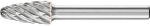 Frässtift HM,Rundbogenform 1020,STEEL 6mm 10x20mm - Pferd