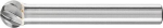Frässtift HM kugelförmig,0807 rostfrei 6mm,8x7mm - Pferd