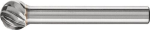 Frässtift HM kugelförmig,1009 rostfrei 6mm,10x9mm - Pferd