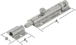 Bolzen-Türschlossriegel,130x40mm,Edelstahl V2A