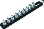 WERA Schraubendrehereins-,atz-Garnitur 3/8" Haltef-,unktion TX T10-50 9-teil-