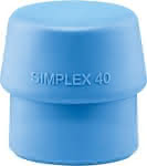HALDER SIMPLEX-Einsatz,3201 TPE-soft ø 40mm blau