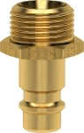 Stecknippel für Kupplung,NW 7,2mm, Messing,,Serie ES, AG G1/2" - LÜDECKE