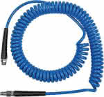 Spiralschlauch PU blau,,Verschraubung+Knickschutz,AG G3/8", 12x8mm, 10m - RIEGLER