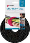 VELCRO Klettkabelbinder,ONE-WRAP Strap,20 x 200mm, schwarz, - 100 Stück