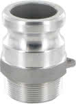 Kamlok Vaterteil Typ F,DN15, AG 1/2", Alu