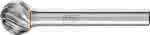 Frässtift HM kugelförmig,1210 rostfrei 6mm,12x10,8mm - Pferd