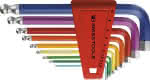 Winkelschraubendreher-,Satz im Kunststoffhalter,9-teilig 1,5-10mm Rainbow - Kugelkopf PB Swiss To