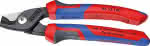 Kabelschere mit,Mehrkomponenten-Griffen,160mm schlanke Kopfform