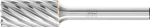 Frässtift HM zylindrisch,mit Stirnverzahnung 1225,INOX 8mm 12x25mm - Pferd
