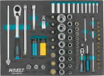 HAZET Steckschlüsselsatz,163-138/77 1/2" 1/4" SW,4-32 Schlitz/PH/PZ