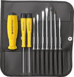 Schraubendreher-Satz ESD,mit Wechselklingen,10-teilig in Rolltasche - PB Swiss Tools