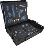 Gewindeschneidwerkzeug-,Set HSSE 61-teilig M3-M12,EXACT